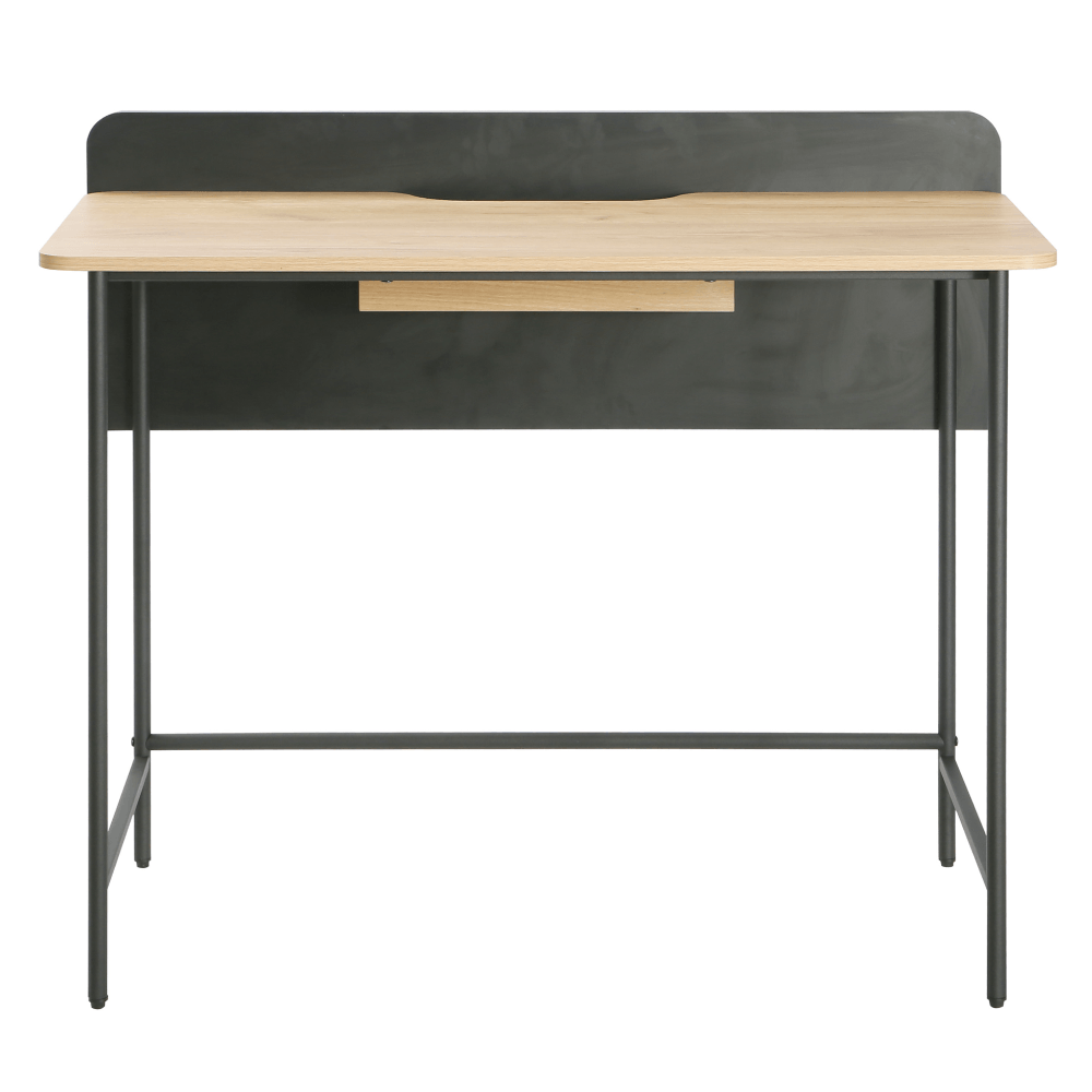 Masa PC, stejar/negru, KOMPUS — imaginea 7