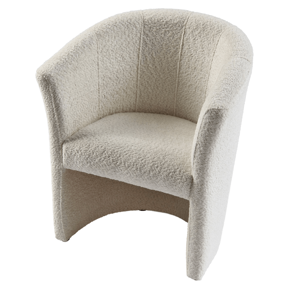 Fotoliu de club, material textil crem Coral, CUBA — imaginea 7