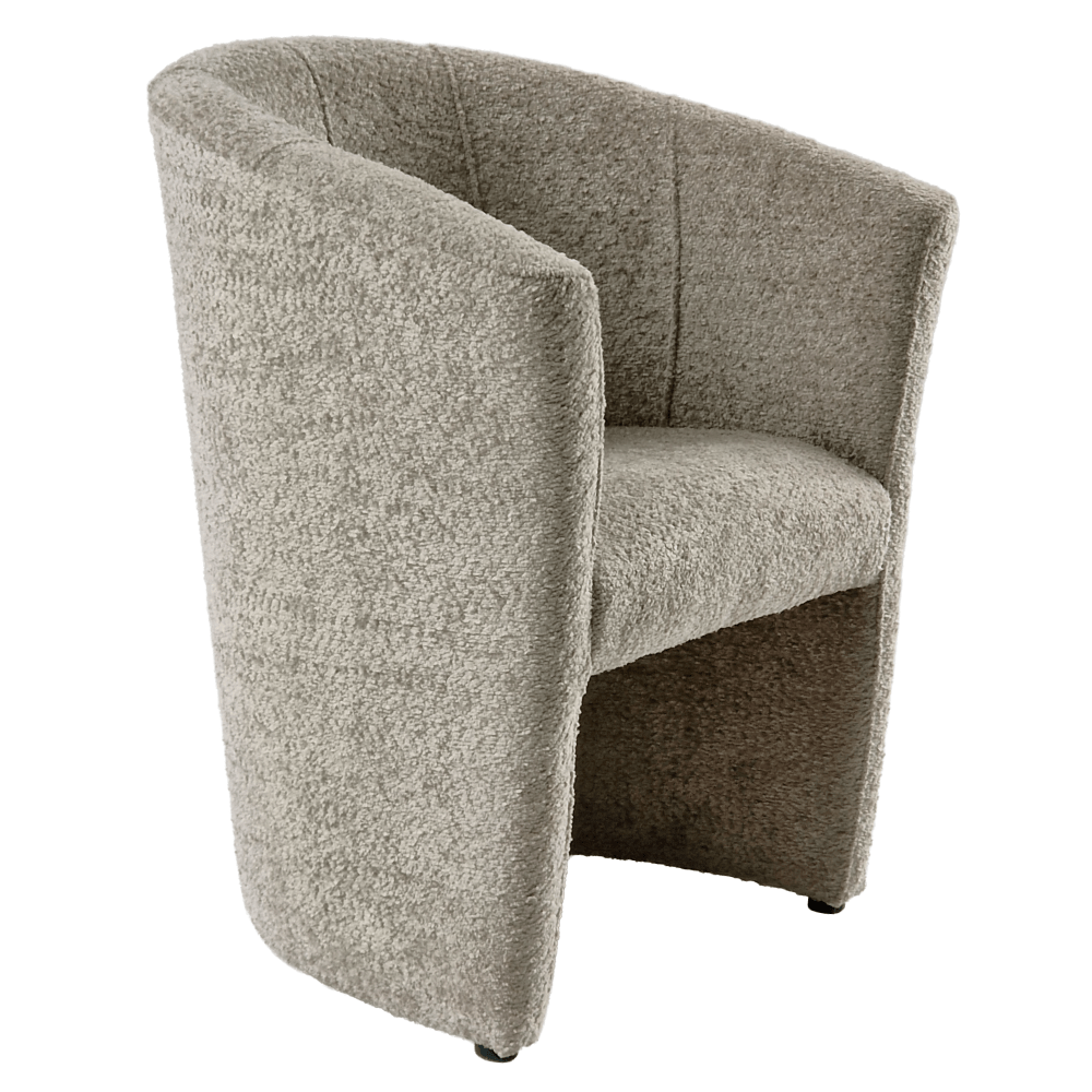 Fotoliu de club, material textil gri-bej Taupe Coral, CUBA — imaginea 6