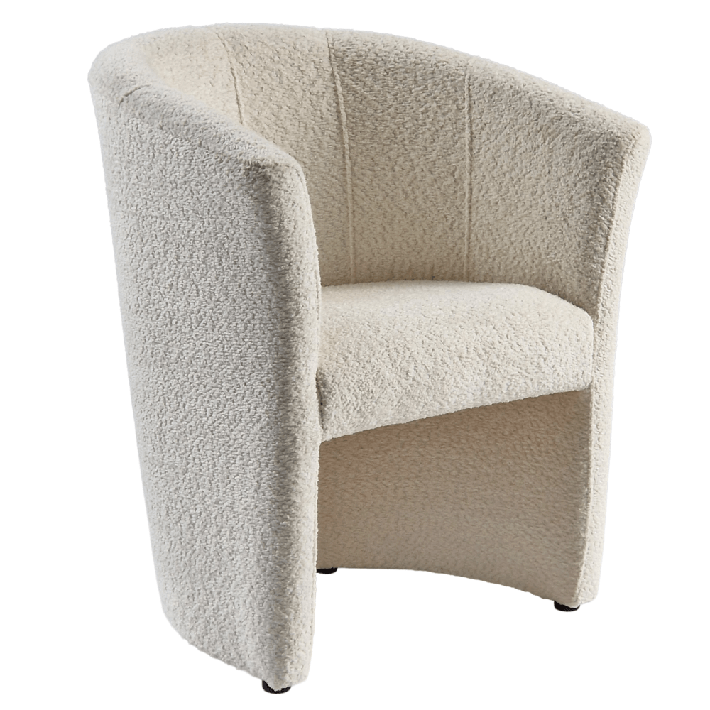 Fotoliu de club, material textil crem Coral, CUBA — imaginea 9