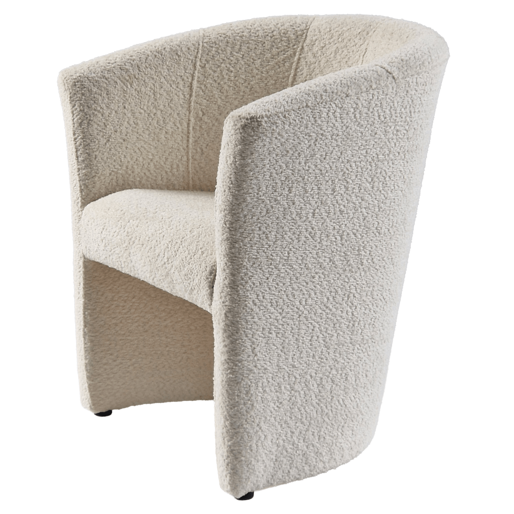 Fotoliu de club, material textil crem Coral, CUBA — imaginea 10