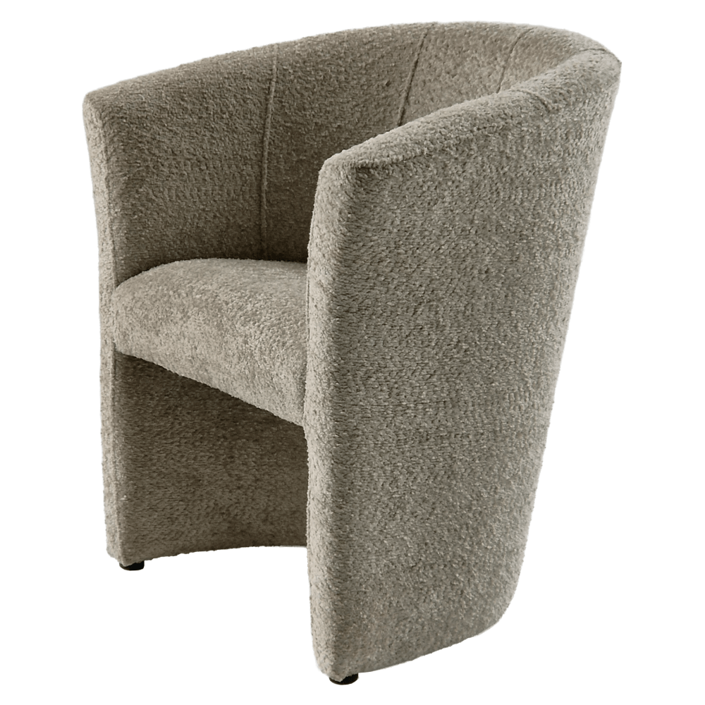 Fotoliu de club, material textil gri-bej Taupe Coral, CUBA — imaginea 9