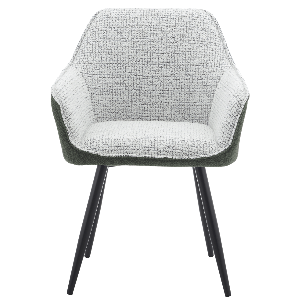 Fotoliu de design, verde/melir gri deschis/negru, KATRIEL — imaginea 3