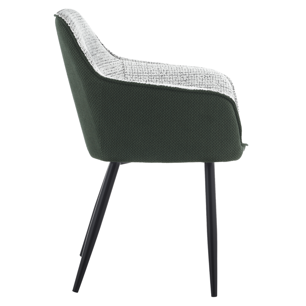 Fotoliu de design, verde/melir gri deschis/negru, KATRIEL — imaginea 4