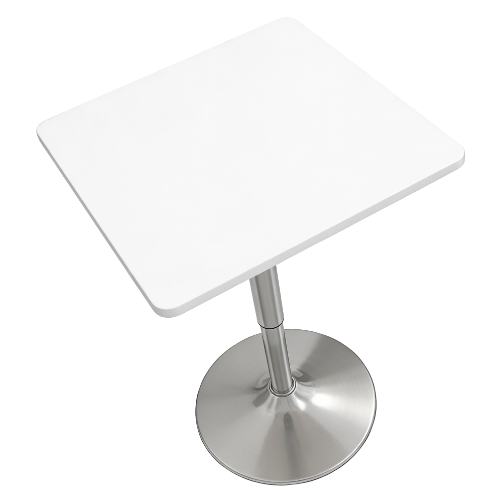 Masa de bar cu inaltime reglabila, alb, 57x57x84,5-104 cm, FLORIAN 3 NEW — imaginea 5