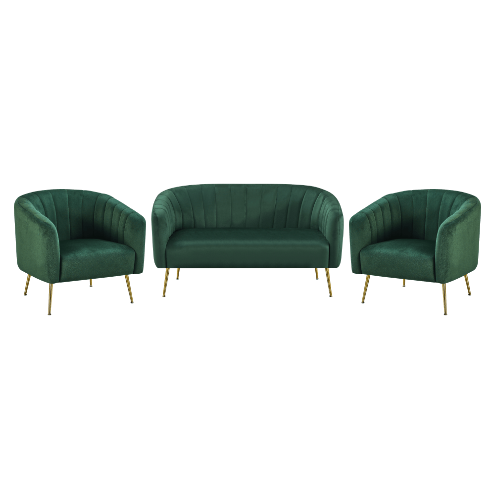 Fotoliu de design, tesatura Velvet verde inchis/gold crom-auriu, BAGY — imaginea 6
