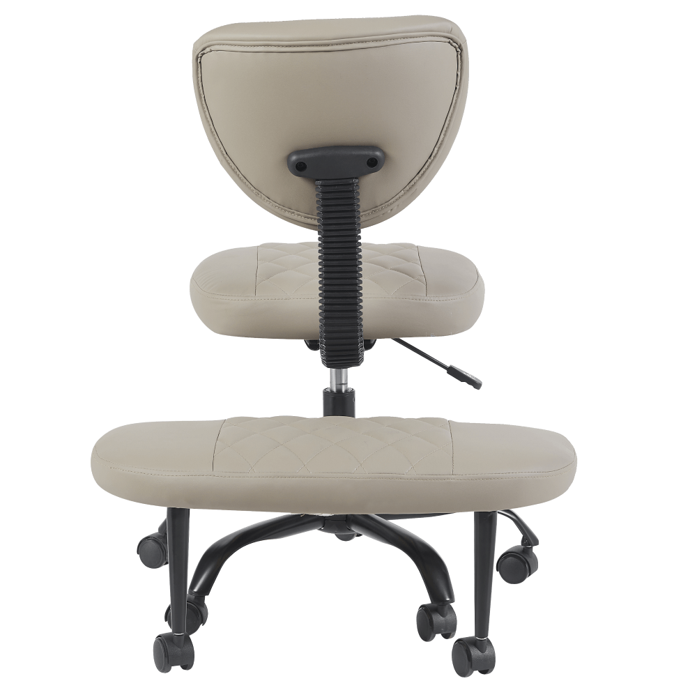 Scaun de ingenuncheat ergonomic, gri-maro Taupe piele ecologica/negru, SAMER — imaginea 6