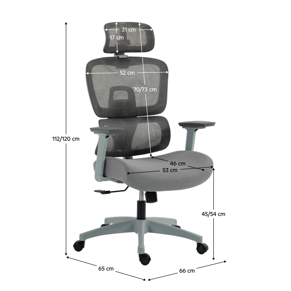 Scaun de birou, gri deschis/gri, Portanta 150 kg, ERMEN NEW — imaginea 2