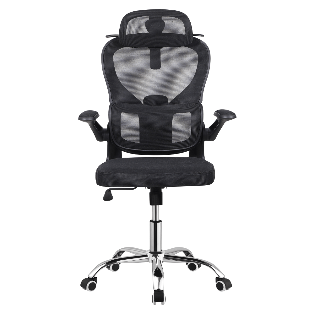 Fotoliu de birou, negru/crom, portanta 150 kg, GILON — imaginea 3
