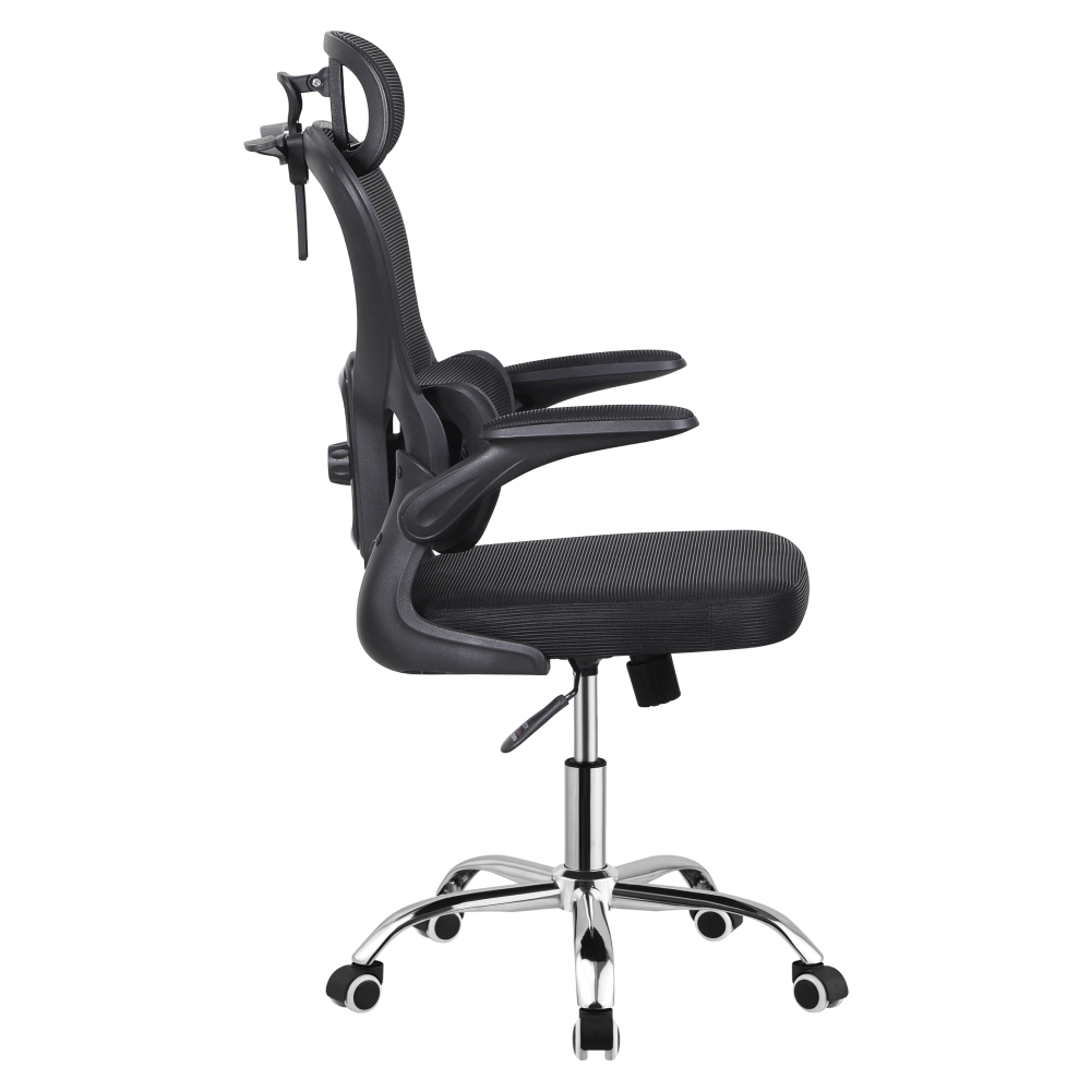 Fotoliu de birou, negru/crom, portanta 150 kg, GILON — imaginea 4