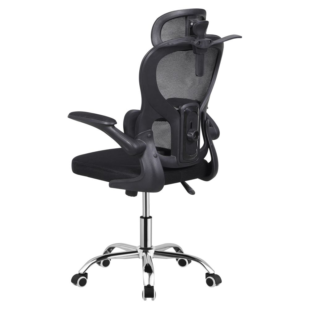 Fotoliu de birou, negru/crom, portanta 150 kg, GILON — imaginea 6
