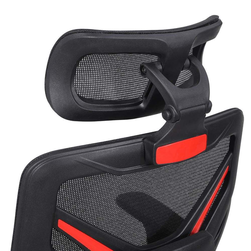 Scaun de birou, negru/rosu, portanta 150 kg, JANIK — imaginea 7
