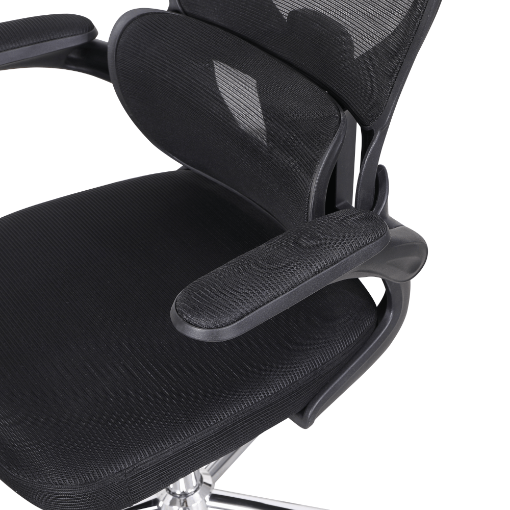 Fotoliu de birou, negru/crom, portanta 150 kg, GILON — imaginea 8