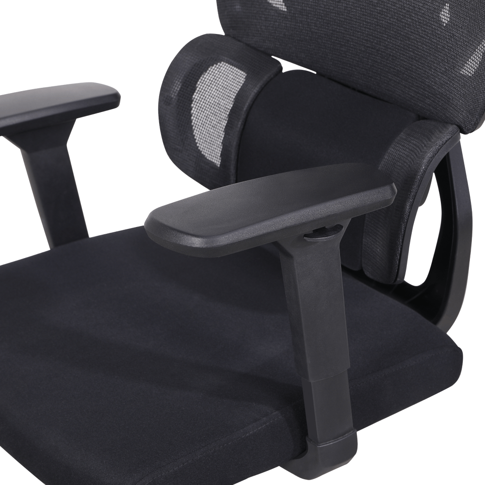 Scaun de birou, negru/rosu, portanta 150 kg, JANIK — imaginea 8