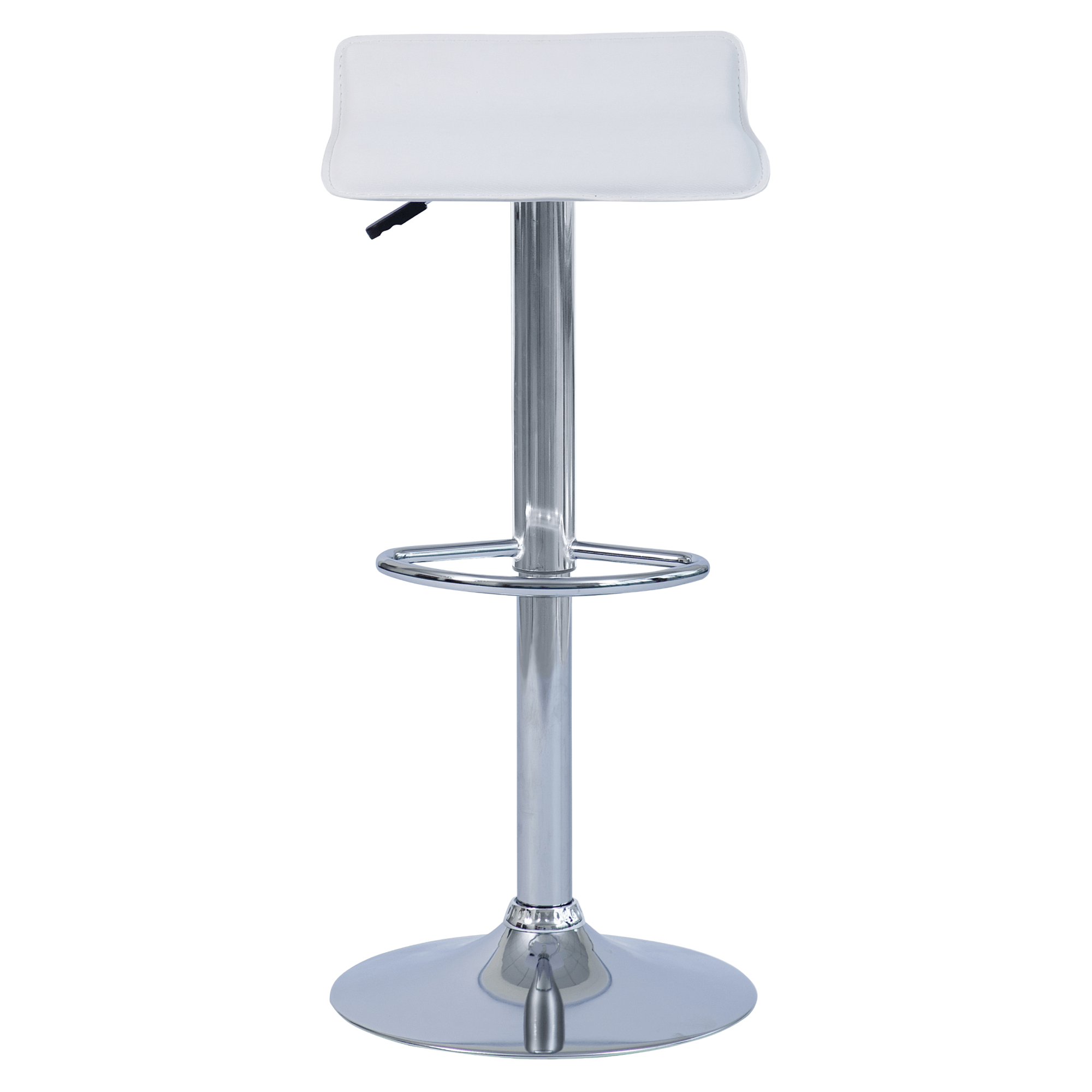 Scaun de bar, piele ecologica alb/crom LARIA 2 NEW — imaginea 2