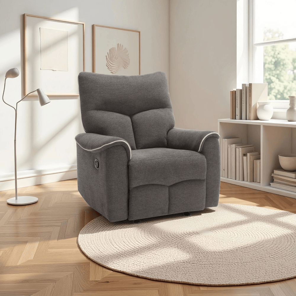 Fotoliu relaxant, maro/bej, NADER — imaginea 4