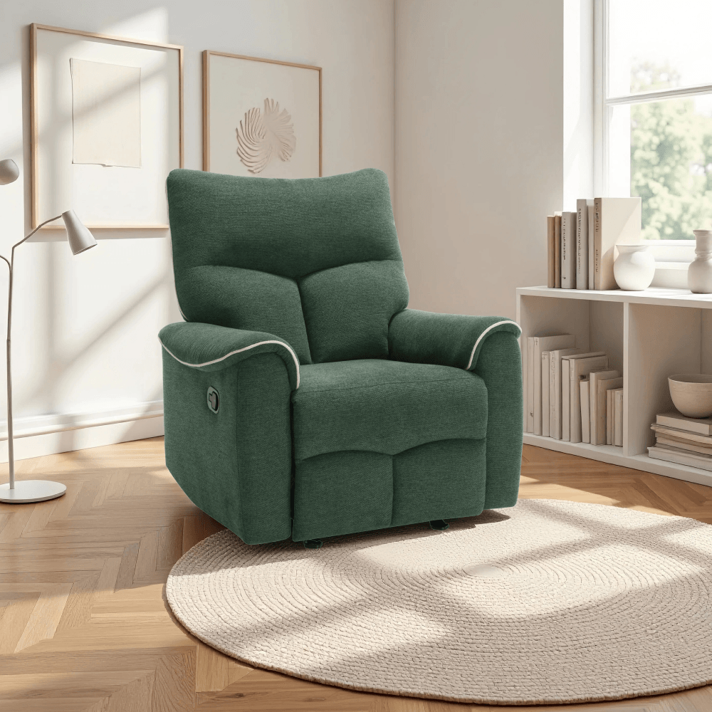 Fotoliu relaxant, verde/bej, NADER — imaginea 4