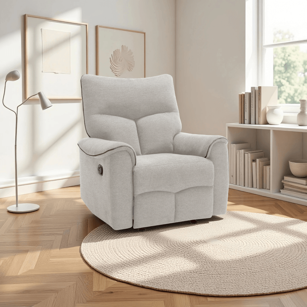 Fotoliu relaxant, bej/maro, NADER — imaginea 4