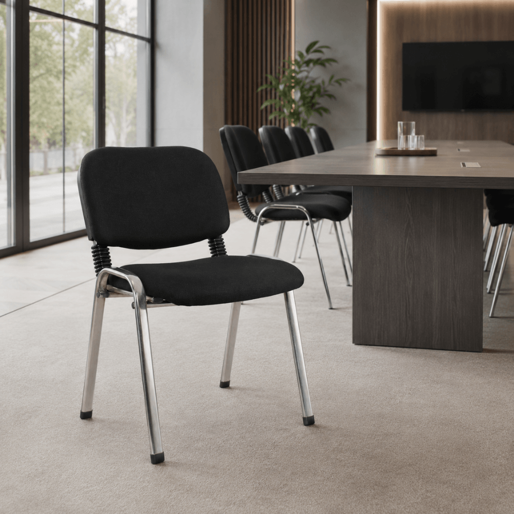 Scaun de birou, negru/crom, ISO CHROM — imaginea 2