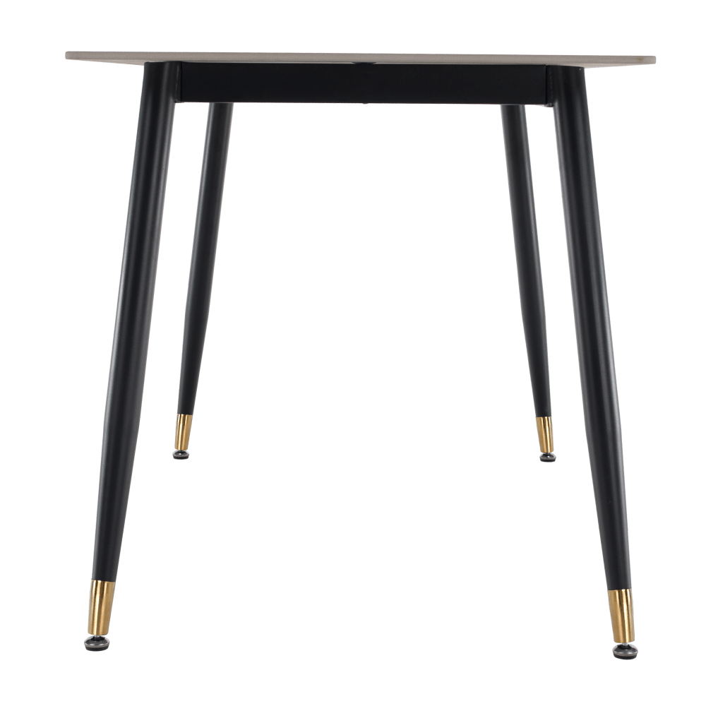Masa de sufragerie, marmura alba/neagra/aur, 121x71 cm, FLORENC TIP 1 — imaginea 4