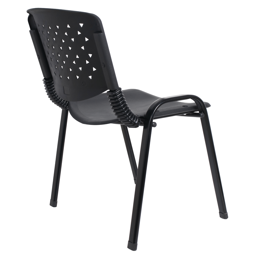Scaun de conferinte, stivuibil, negru, EFISIO — imaginea 4