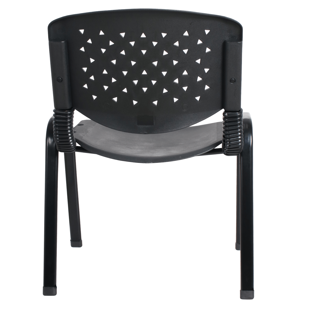 Scaun de conferinte, stivuibil, negru, EFISIO — imaginea 5