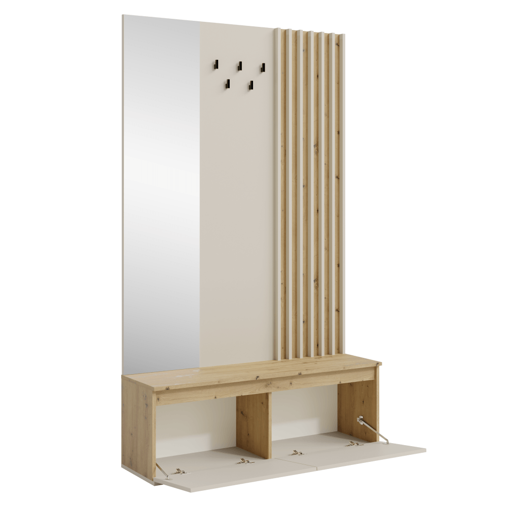 Set pentru hol, casmir/stejar artisan, DERIS — imaginea 3