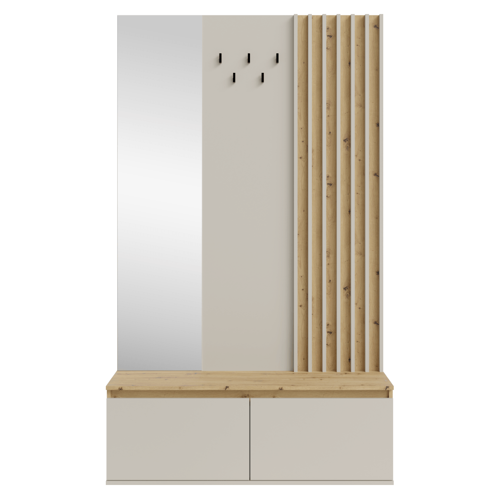 Set pentru hol, casmir/stejar artisan, DERIS — imaginea 4