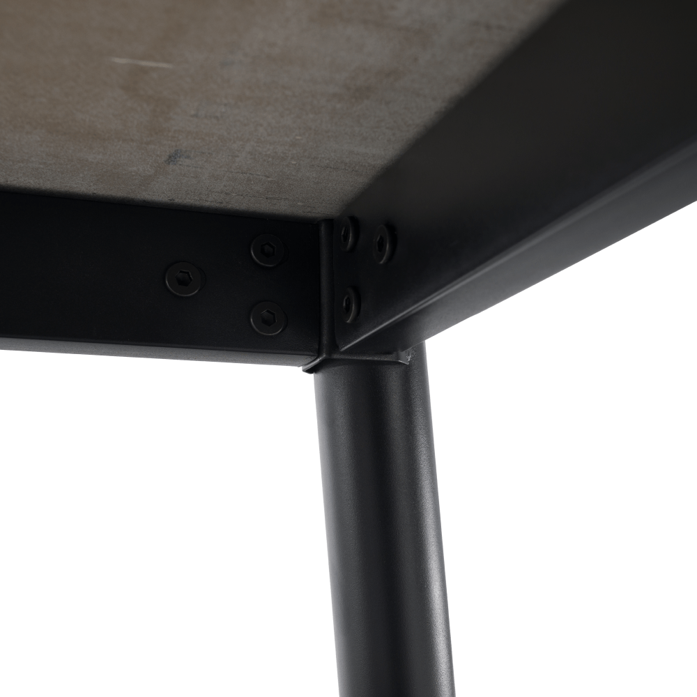 Masa de sufragerie, gri marmura/neagra/aur, 121x71 cm, FLORENC TIP 1 — imaginea 5