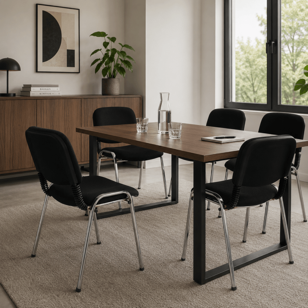 Scaun de birou, negru/crom, ISO CHROM — imaginea 8