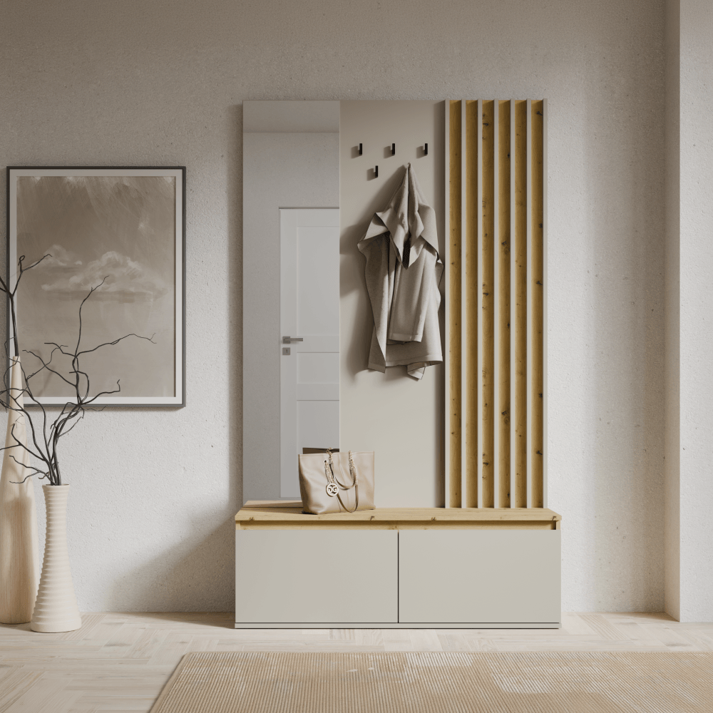 Set pentru hol, casmir/stejar artisan, DERIS — imaginea 5