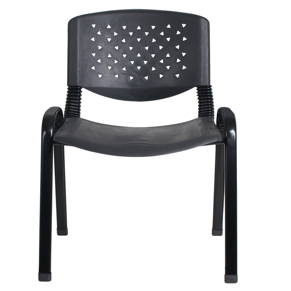 Scaun de conferinte, stivuibil, negru, EFISIO — imaginea 9