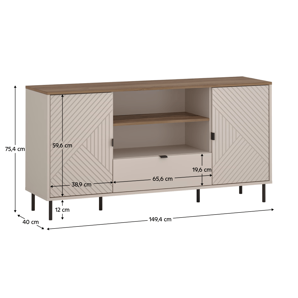 Masuta TV, casmir/stejar castello, EYCO 2D1S/150 — imaginea 2