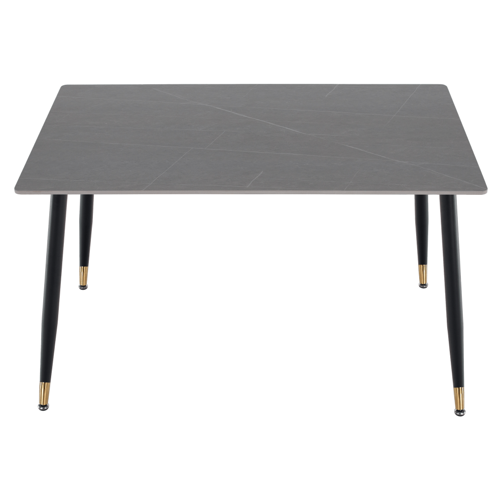 Masa de sufragerie, gri marmura/neagra/aur, 121x71 cm, FLORENC TIP 1 — imaginea 12