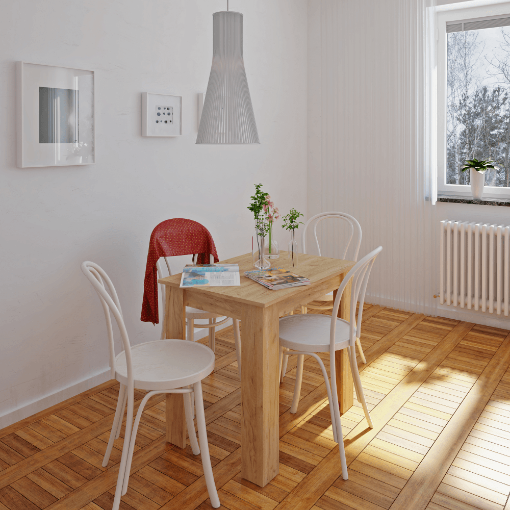 Masa dining, stejar artisan, 86x60 cm, TARINIO — imaginea 2