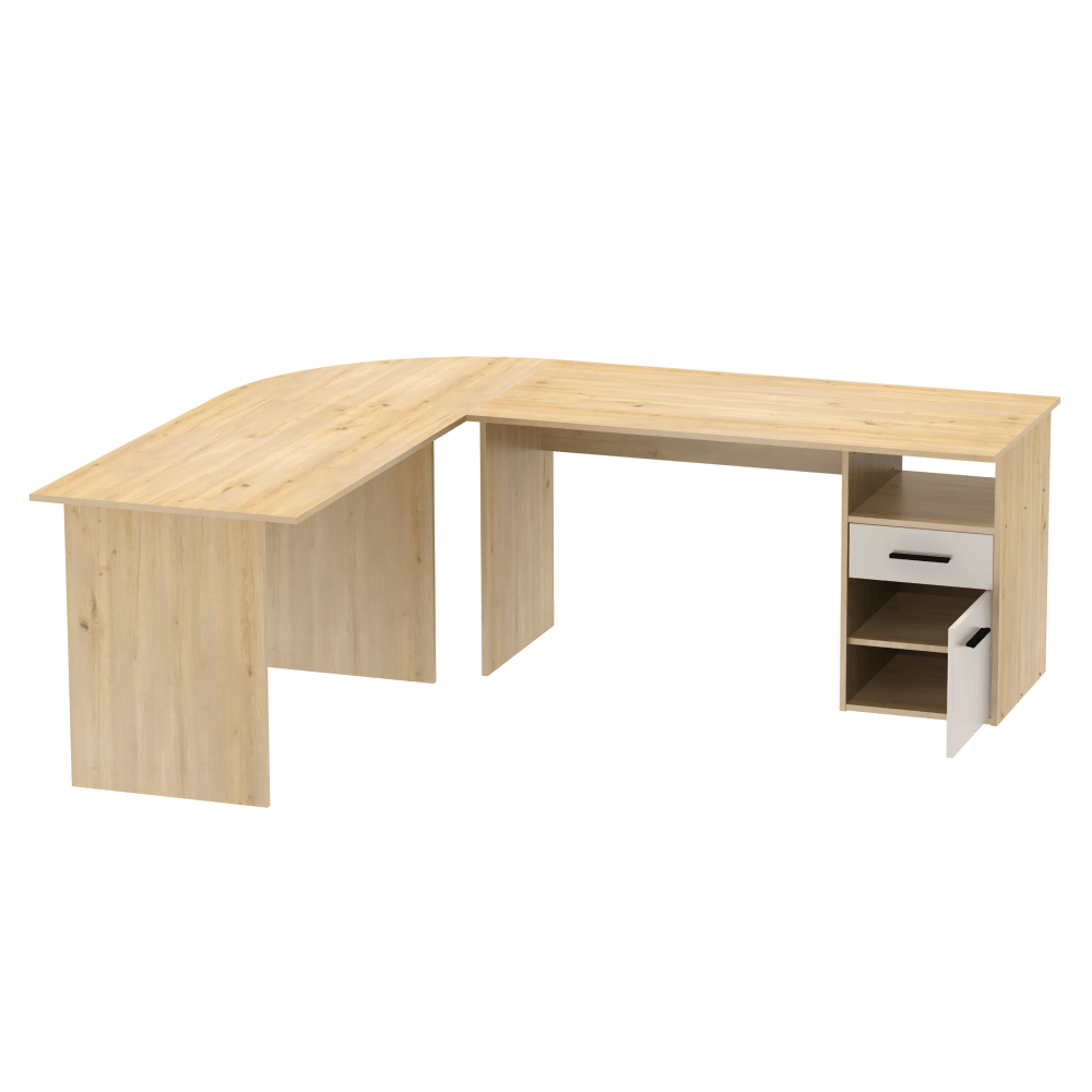 Masa PC de colt, stejar artizan/casmir, MAURUS NEW MA11 — imaginea 3