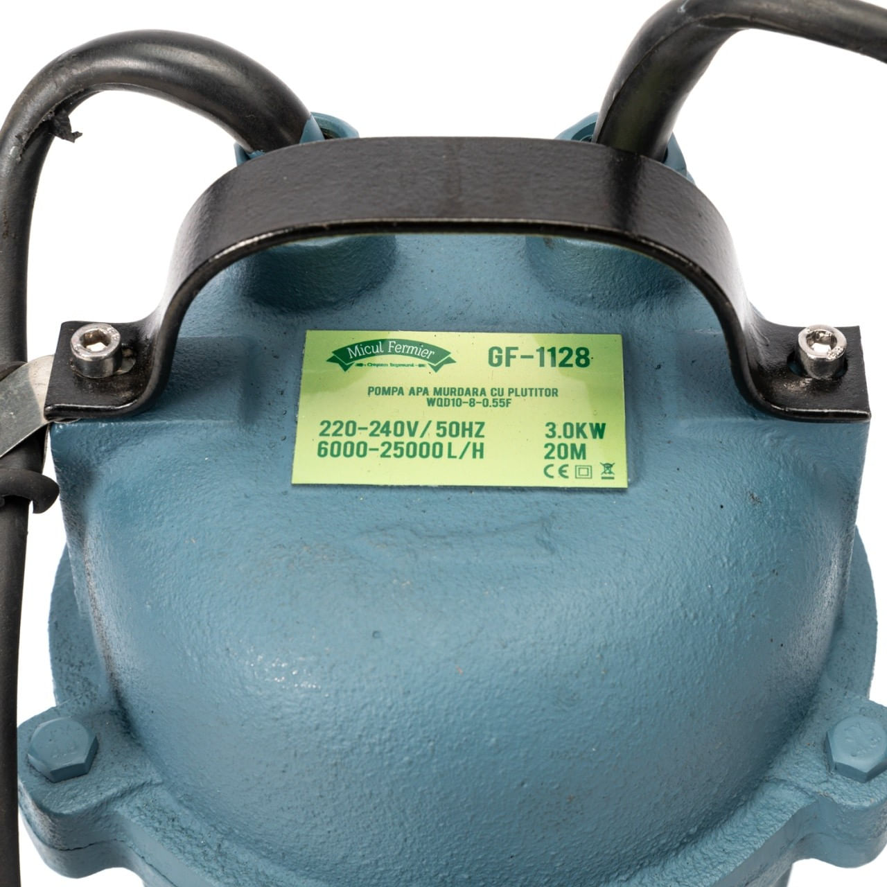 Pompa apa murdara micul fermier, 3 kw, debit maxim 25000 l/h, inaltime maxima de pompare 20 m, corp pompa fonta, cu plut — imaginea 6