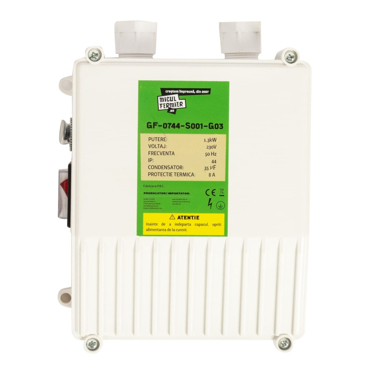 Pompa submersibila micul fermier, 1.3 kw, debit maxim 3000 l/h, inaltime maxima de pompare 60m, 1 turbina — imaginea 7