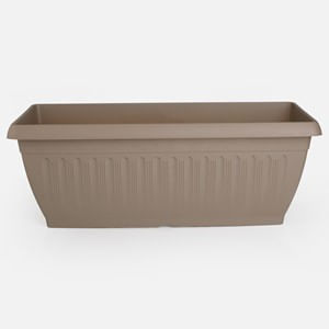 Jardinieră din Plastic Mocca cu Relief Vertical pentru Balcon și Grădină — imaginea 3