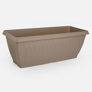 Jardinieră din Plastic Mocca cu Relief Vertical pentru Balcon și Grădină — imaginea 4
