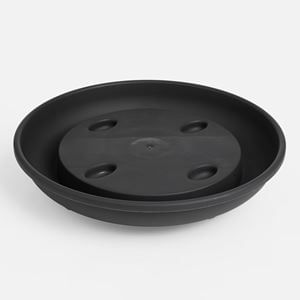 Farfurie Antracit cu Roti pentru Ghiveci Flori cu Scurgere — imaginea 2