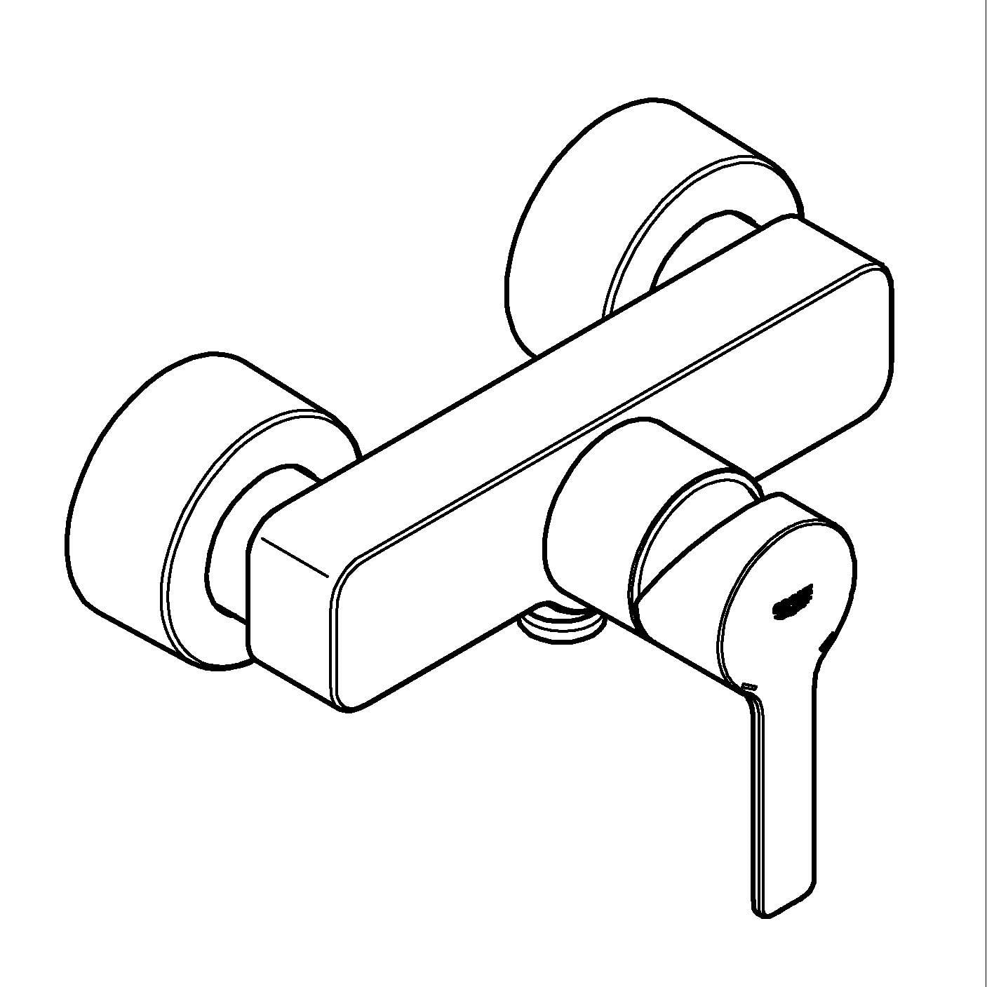 Baterie de dus Grohe 33865GN1, Lineare, aparenta, mat, auriu — imaginea 3