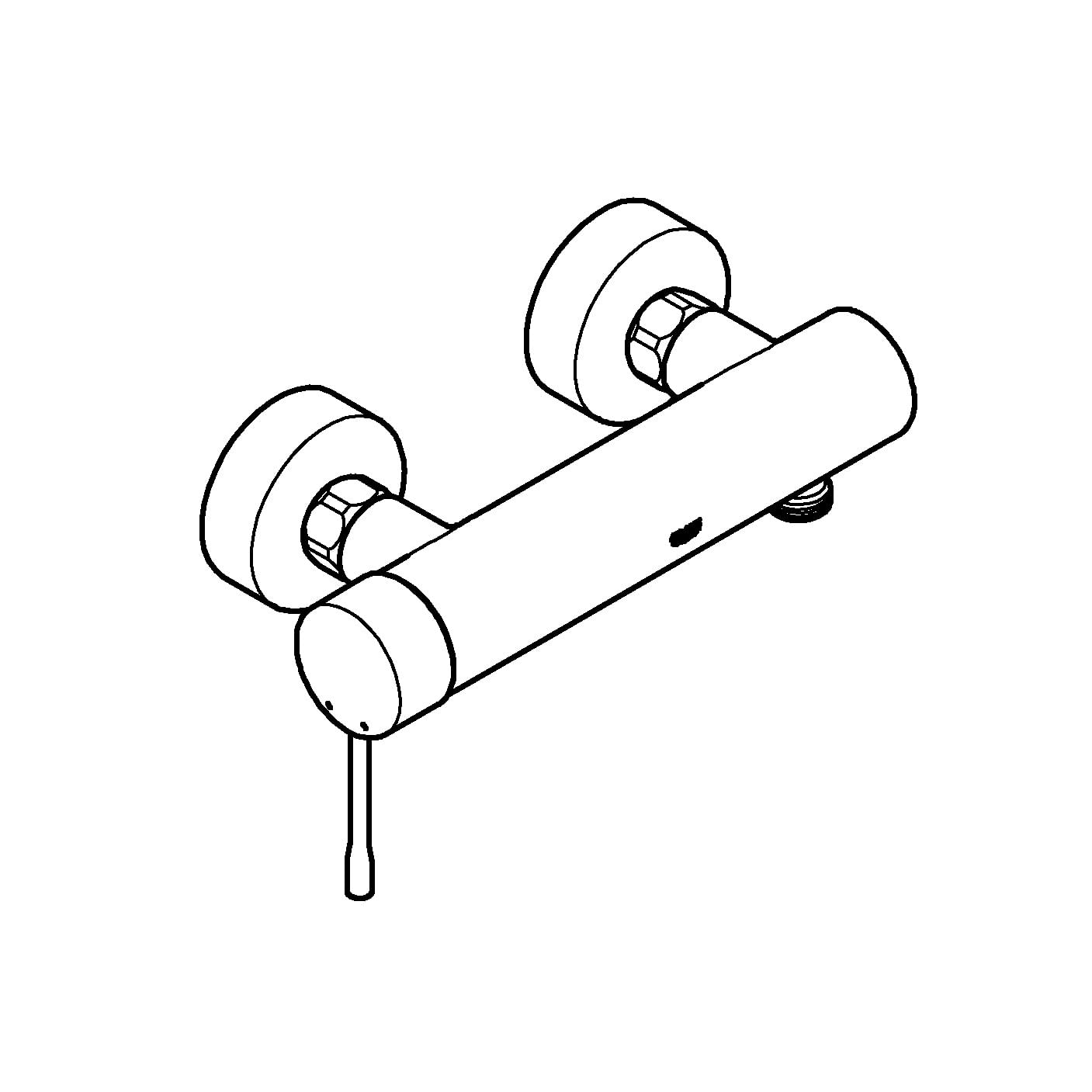 Baterie dus Grohe 33636AL1, Essence, aparenta, mat, grafit — imaginea 3