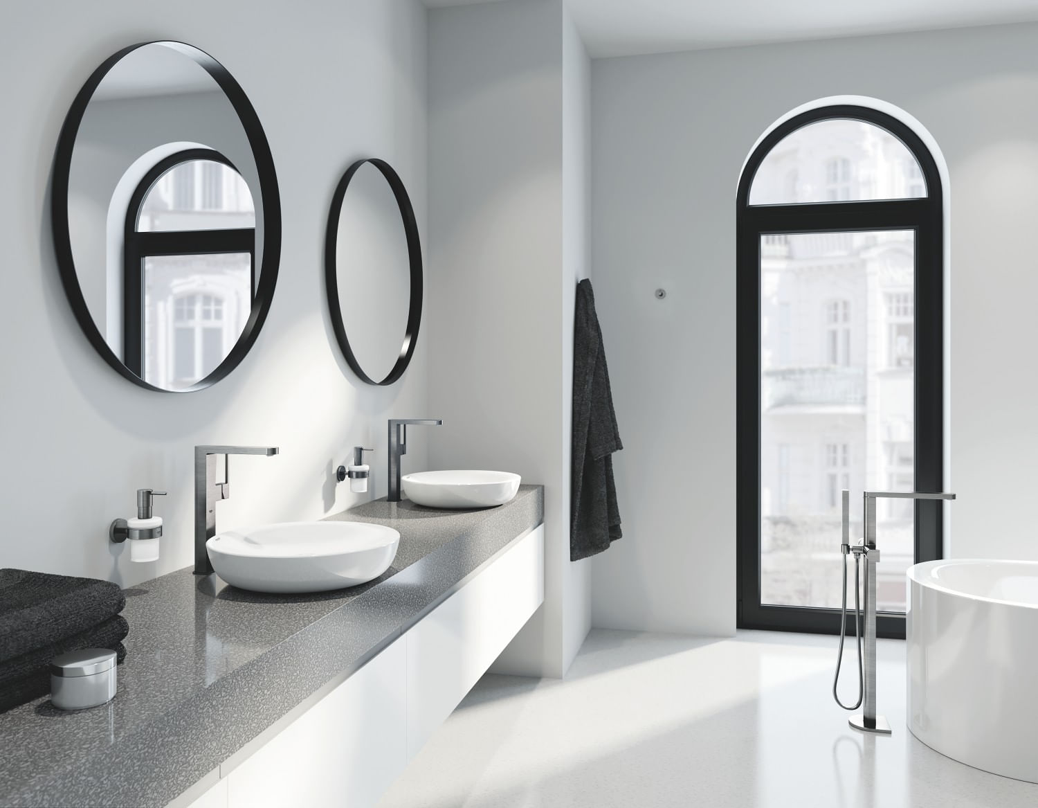 Baterie lavoar Grohe 32618AL3, Plus, 3/8'', XL, 312 mm, mat, grafit — imaginea 5
