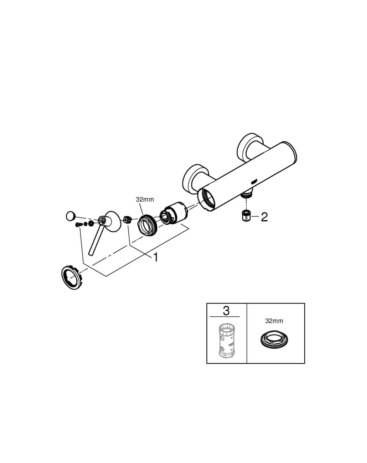Baterie dus Grohe 32650GL3, Atrio, 1/2'', aparenta, lucios, auriu — imaginea 2