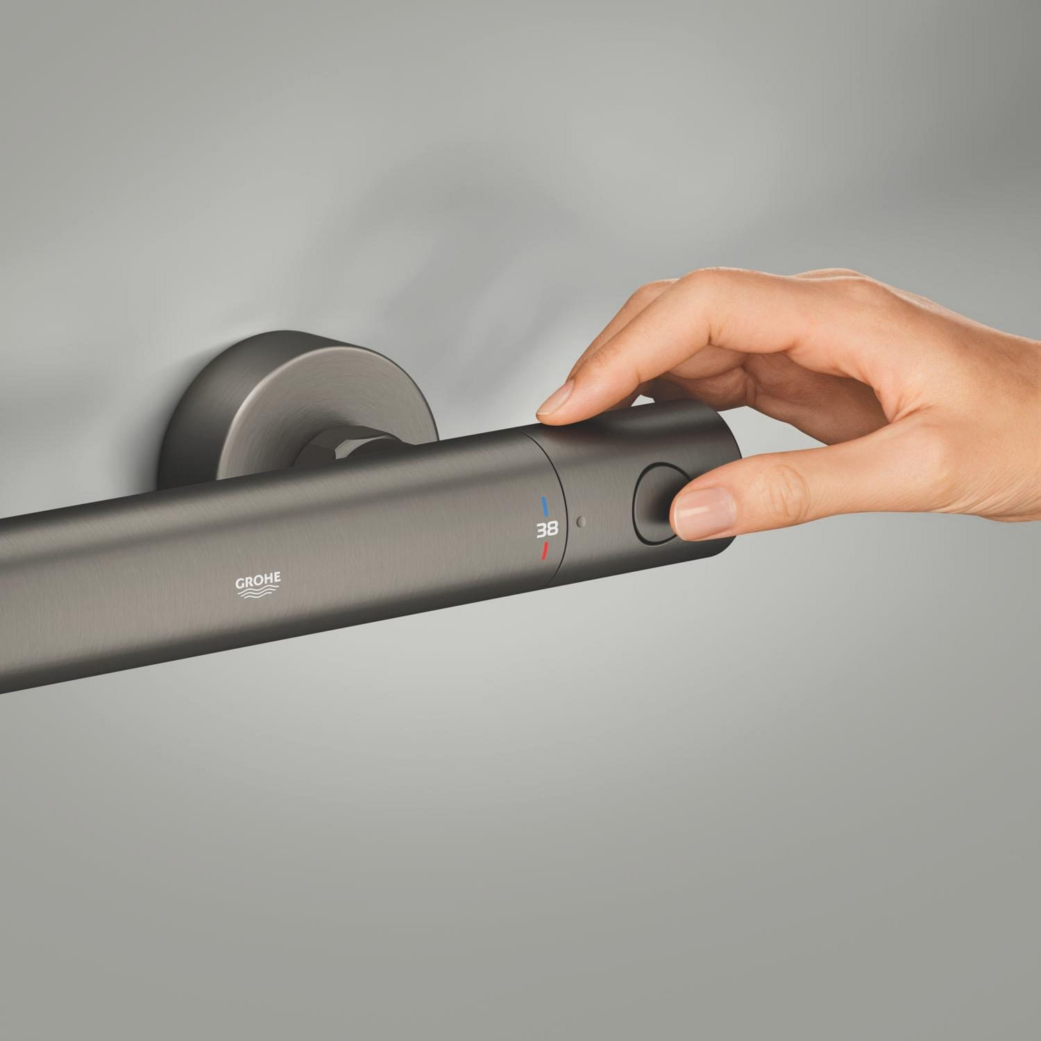 Baterie dus Grohe 34765AL0, Grohtherm 800, aparenta, termostat, mat, grafit — imaginea 9
