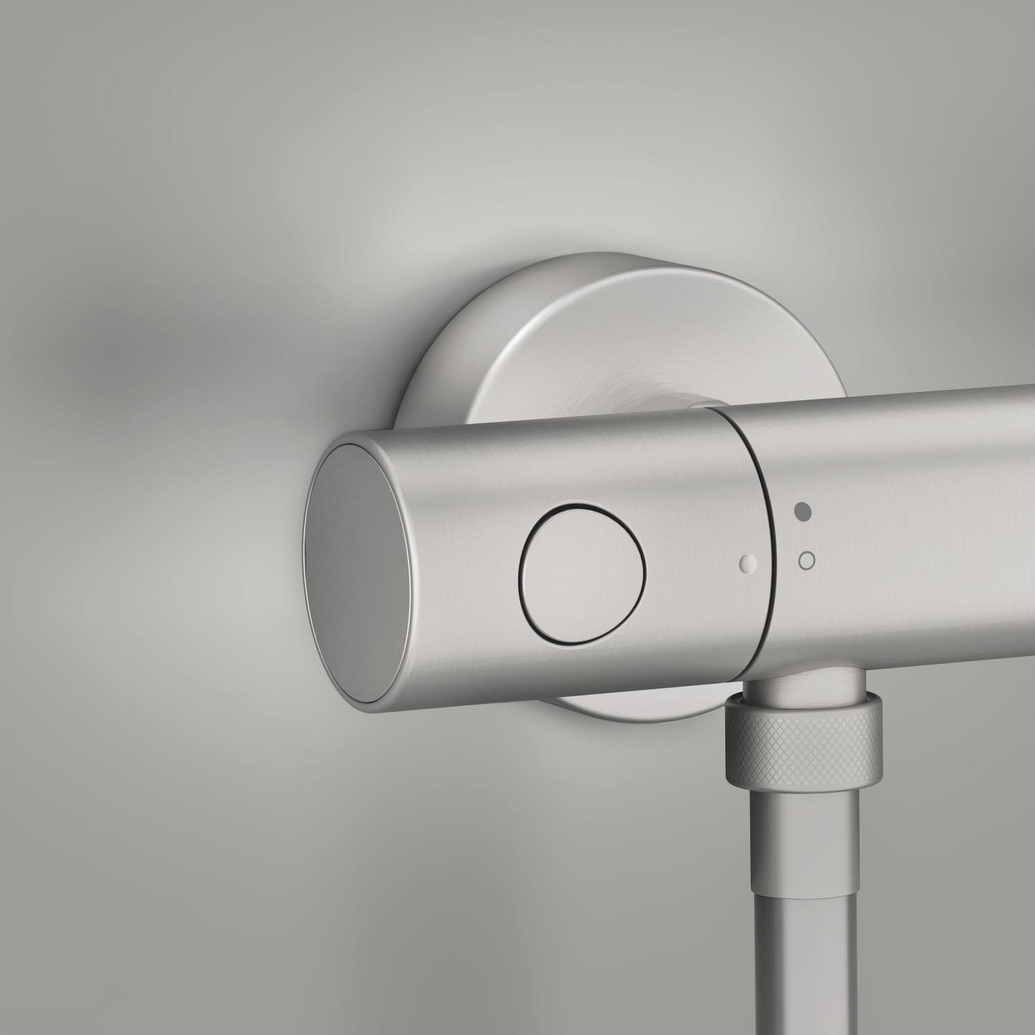 Baterie dus Grohe 34765DC0, Grohtherm 800, aparenta, termostat, mat, otel satinat — imaginea 9
