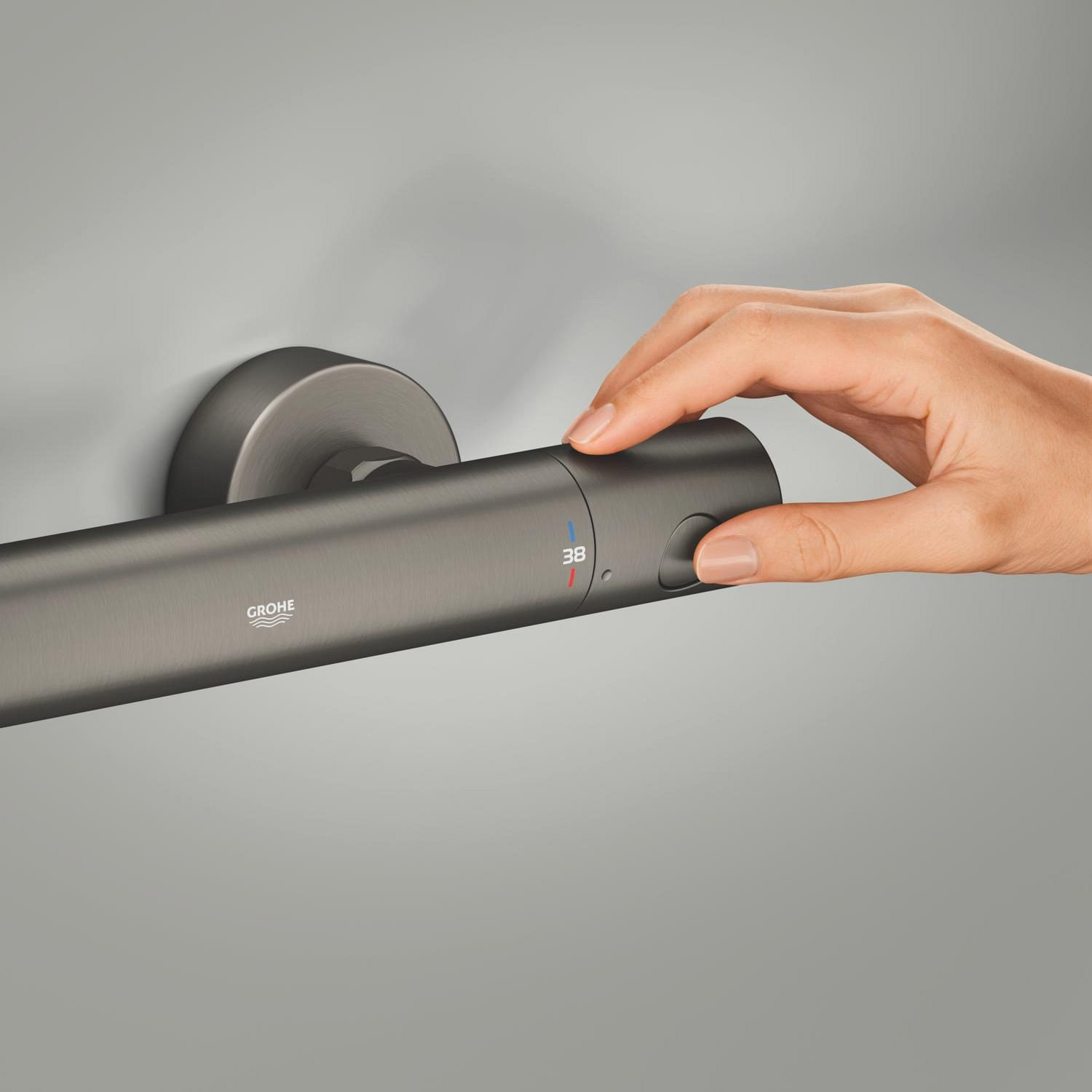 Baterie dus Grohe 34765AL0, Grohtherm 800, aparenta, termostat, mat, grafit — imaginea 10