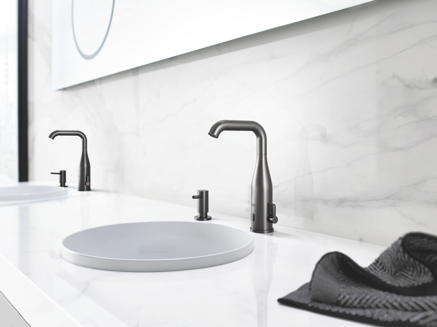 Baterie lavoar cu senzor infrarosu Essence E Grohe 36445AL0, 3/8'', baterie 6V, mixare, 7 programe, dezinfectie — imaginea 7