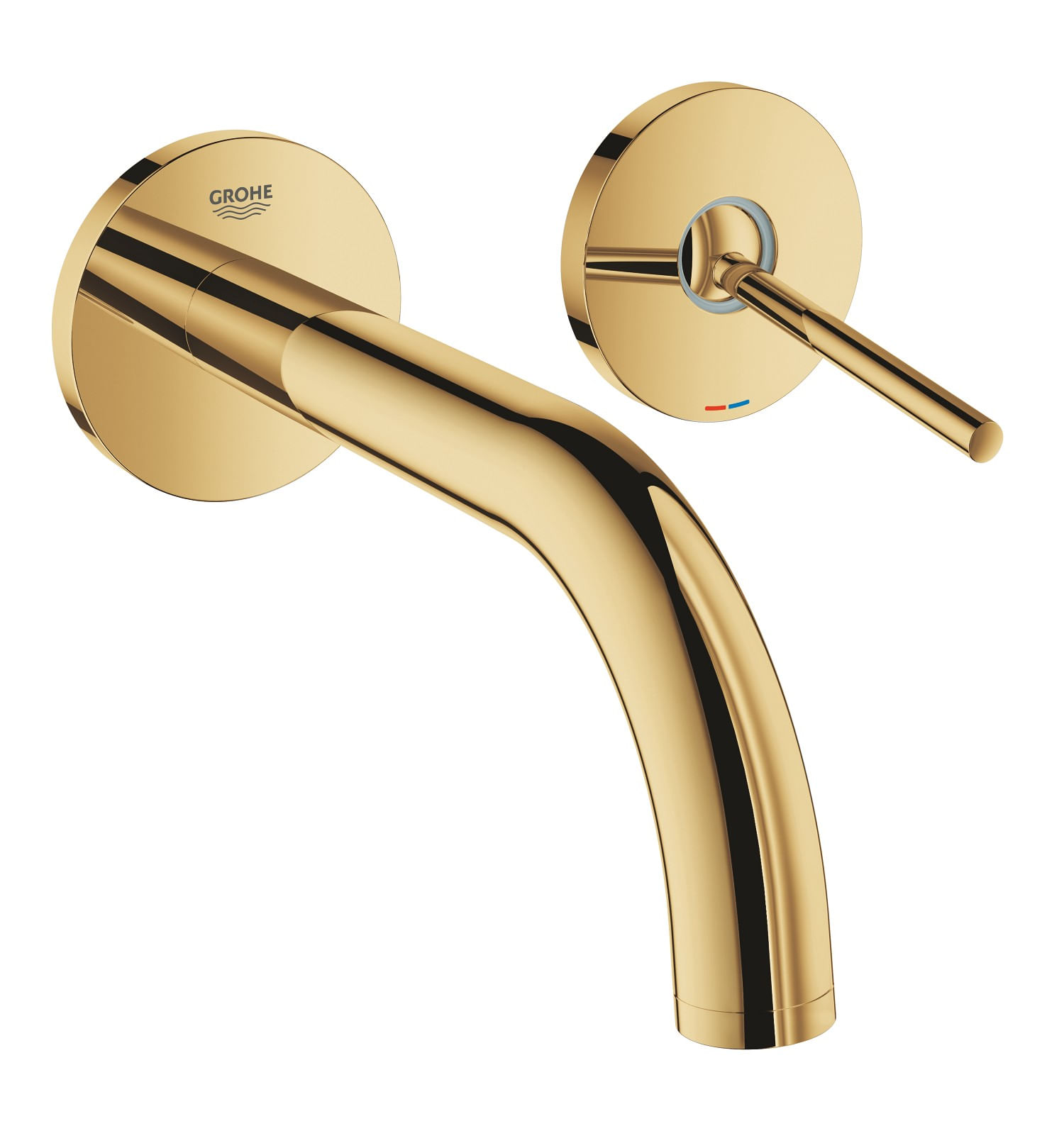 Baterie lavoar Grohe 19287GL3, Atrio, pe perete, 185 mm, necesita valva, lucios, auriu — imaginea 3